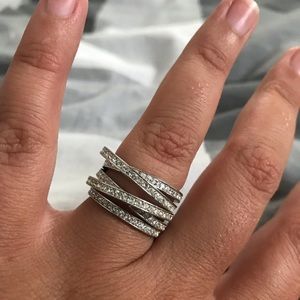 Swarovski stacked ring